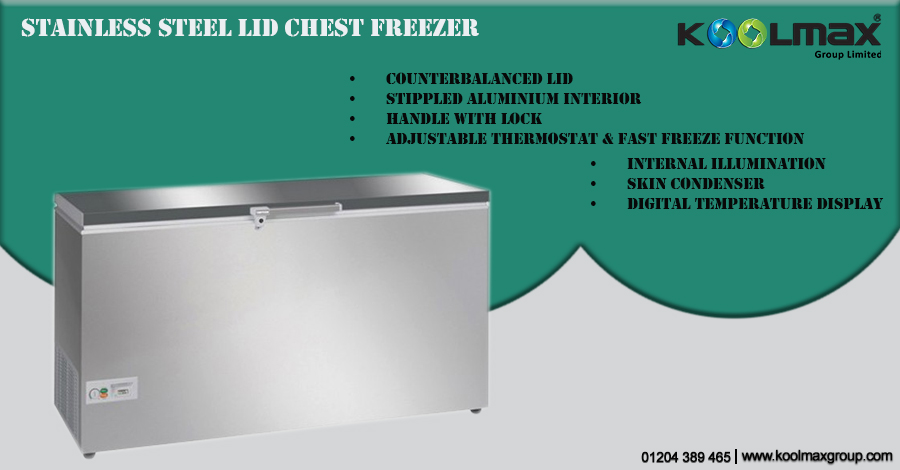 SS lid chest freezer