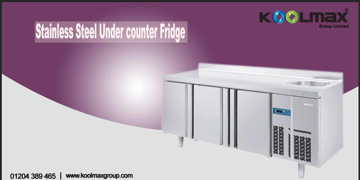 stainless steel under counter fridge