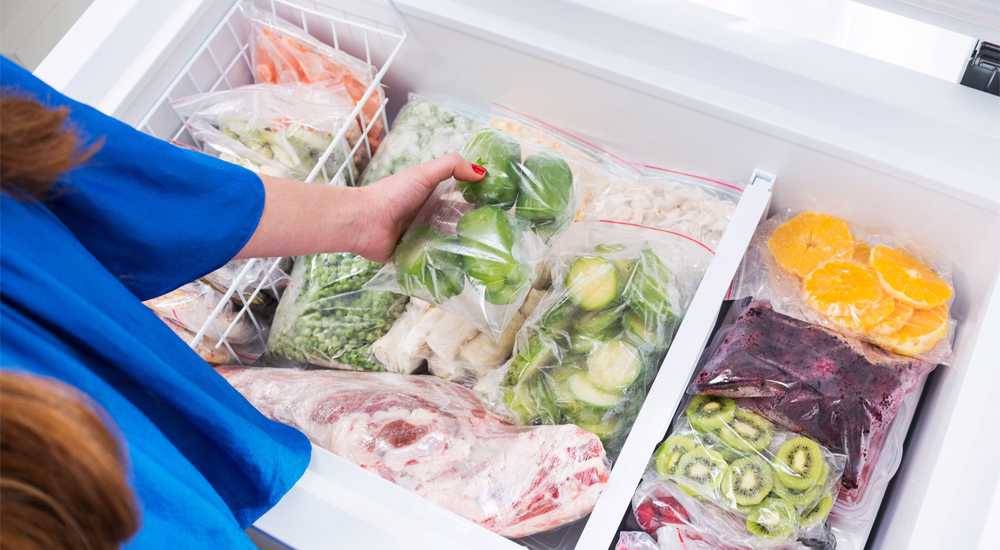 how to store food in chest freezer