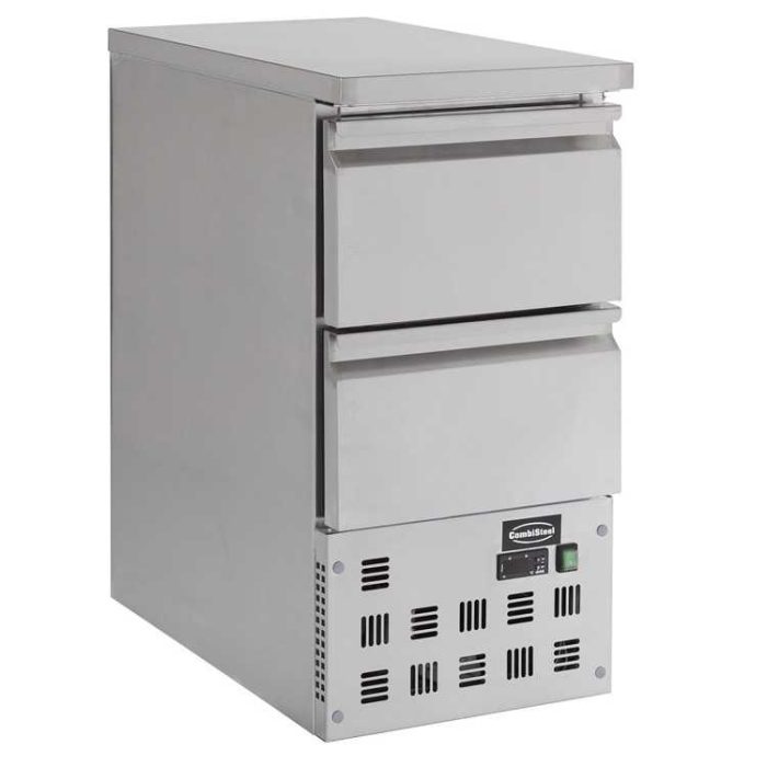 Combisteel Refrigerated Prep Counter with 2 Drawers (870H x 435W x 700D) - 109 Ltr