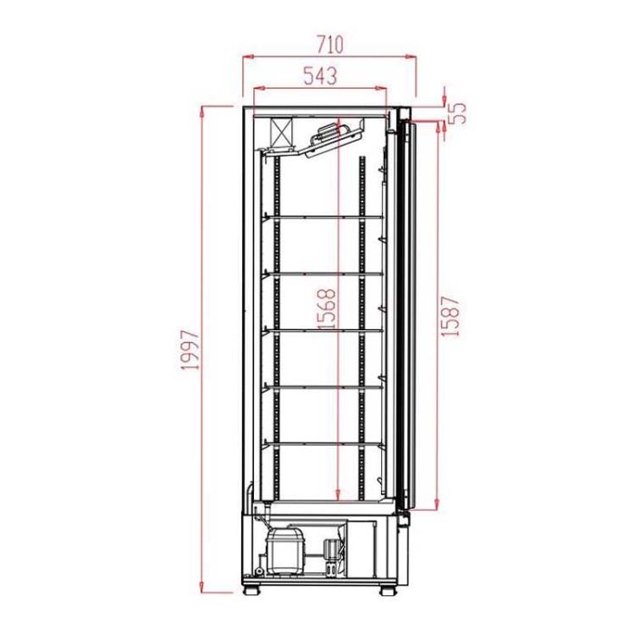 Combisteel 7455.2240 Four Glass Door Fridge-Diagram