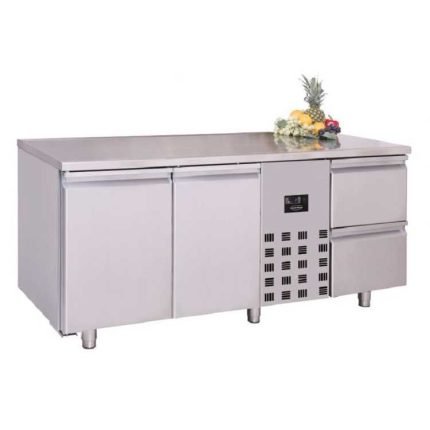 Combisteel Monoblock 2 Doors And 2 Drawers Refrigerated Food Prep Counter (850H x 1785W x 700D) - 474 Ltr