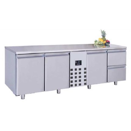 Combisteel 3 Doors And 2 Monoblock Drawers Refrigerated Food Prep Counter (850H x 2270W x 700D) - 632 Ltr