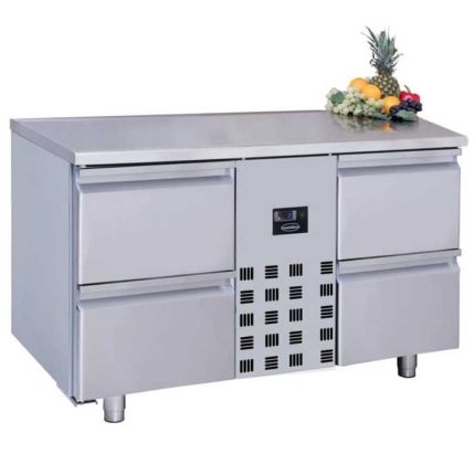 Combisteel Refrigerated Counter with 4 Drawers Monoblock (850H x 1300W x 700D) - 281 Ltr