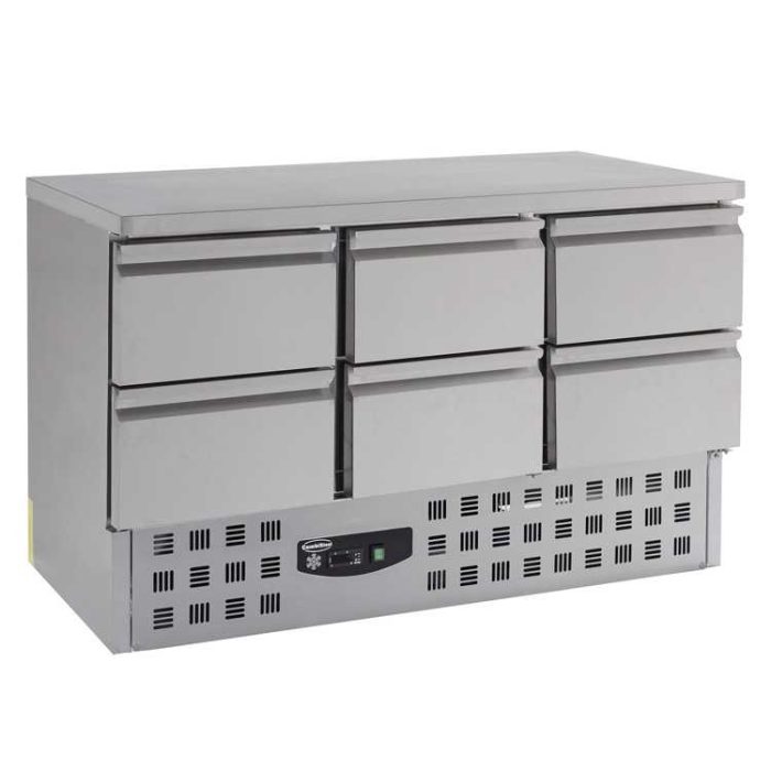 Combisteel 6 Drawers Refrigerated Food Prep Counter (875H x 1365W x 700D) - 400 Ltr