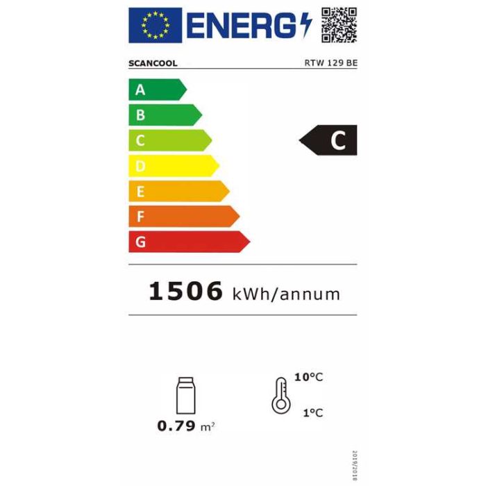 Scancool RTW129BE Energy Label