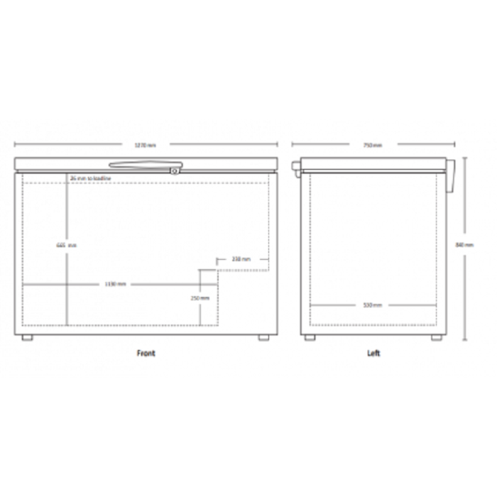 Scancool SB451A+ Dimension