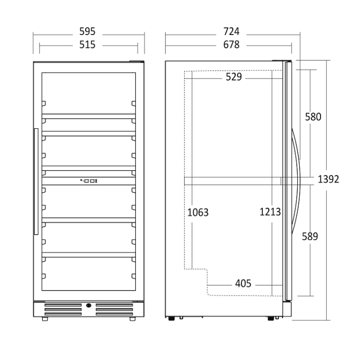 Scancool SV104X Dimension
