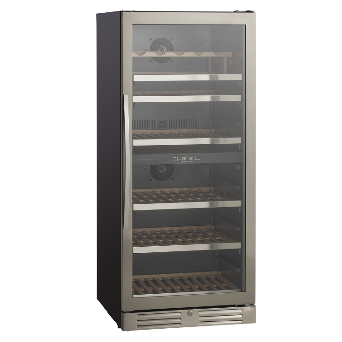 Scancool SV104X Glass Door Wine Cooler (1392H x 595W x 678D) - 343 Ltr
