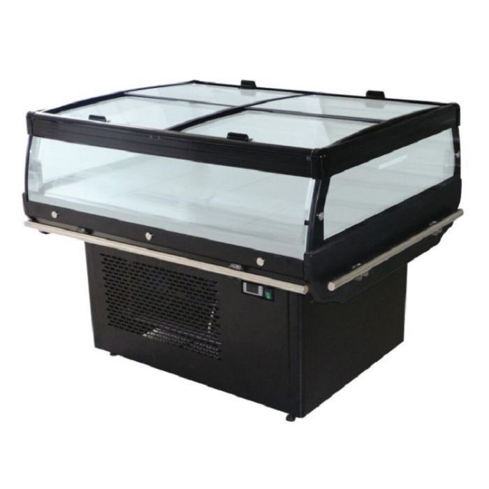 Combisteel Cooling Island with Glass Cover 1.3m (935H x 1370W x 1080D) - 190 Ltr