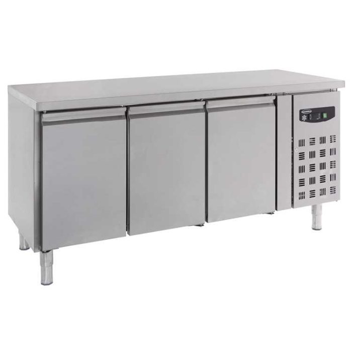 Combisteel 3 Door Freezer Prep Counter (850H x 1795W x 700D) - 402 Ltr