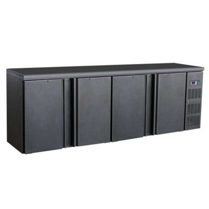 Combisteel 4 Doors Back Bar Cooler Black (860H x 2542W x 513D) – 698 Ltr