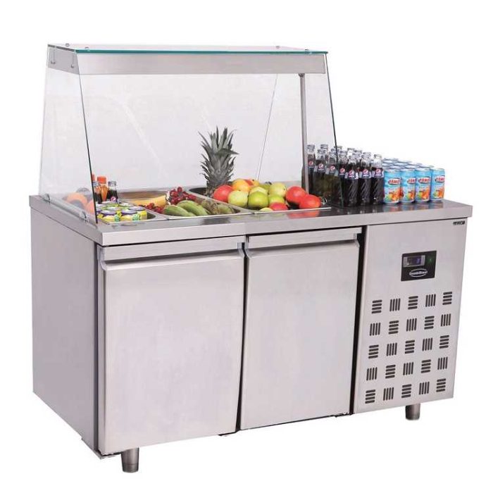 Combisteel Double Door Saladette 3x (850H x 1400W x 700D) - 1/1GN Container