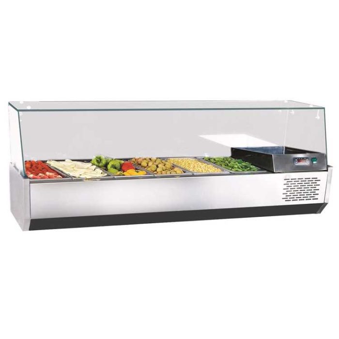 Combisteel Refrigerated Counter Top Display 6X (460H x 1550W x 390D) - 1/3 GN