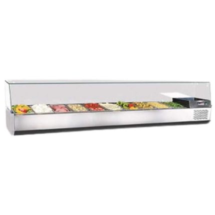 Combisteel Refrigerated Counter Top Display 10x (460H x 2100W x 390D) - 1/3GN