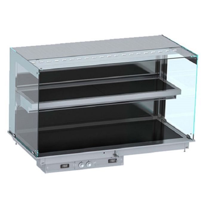 Combisteel 7495 Cubic Heated Ceramic Wall Model Display Black