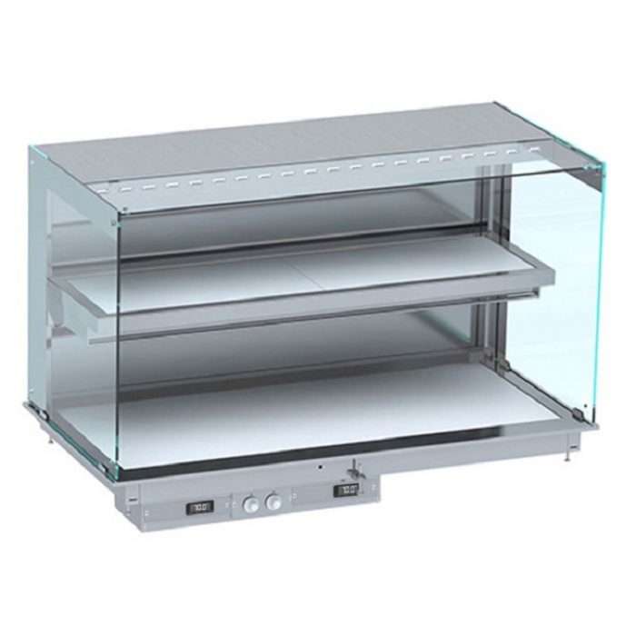 Combisteel 7495 Cubic Heated Ceramic Wall Model Display White