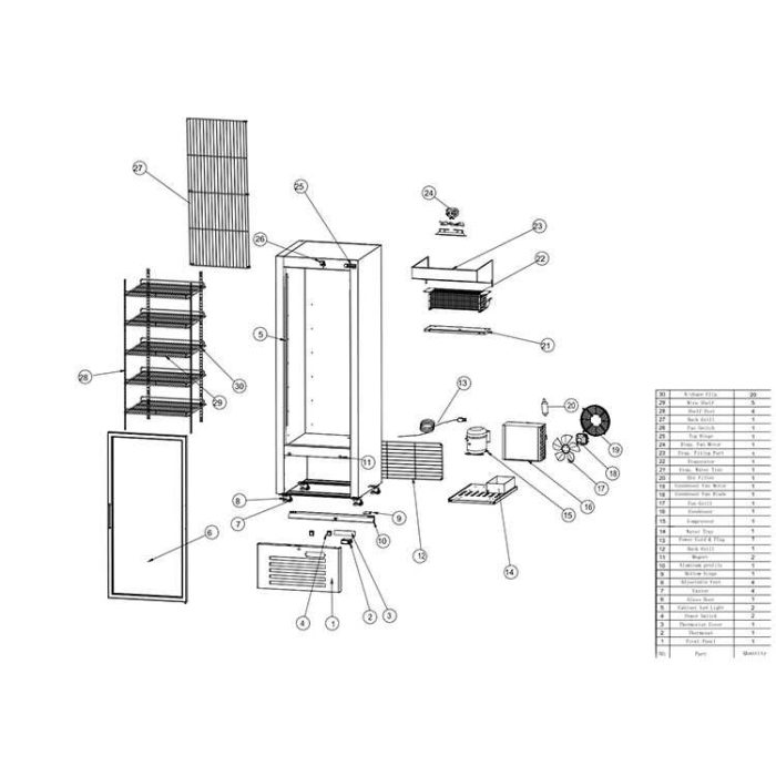 Koolmax-KMF700-Exploded-Drawing