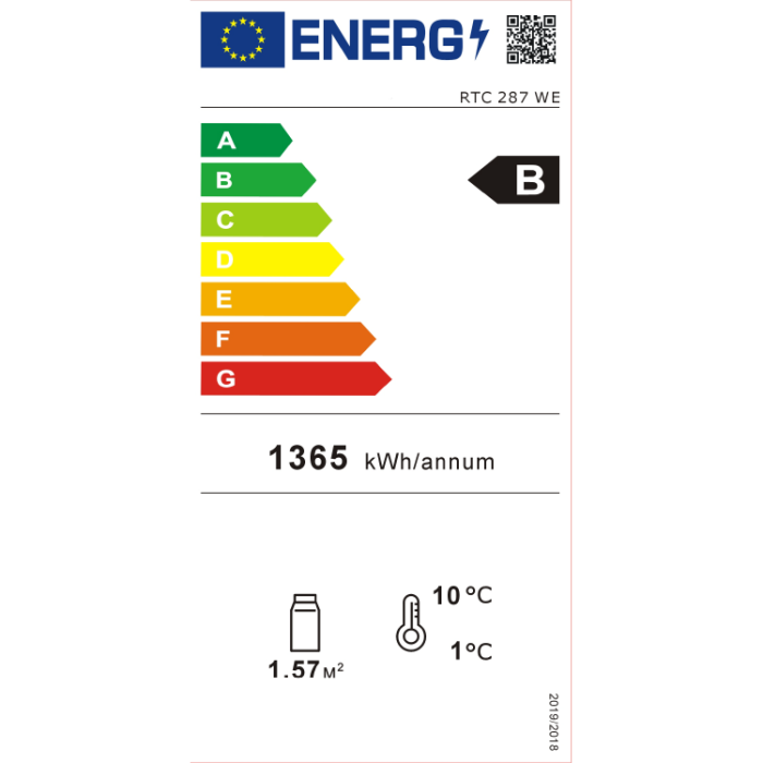Koolmax RTC287WE Energy Label
