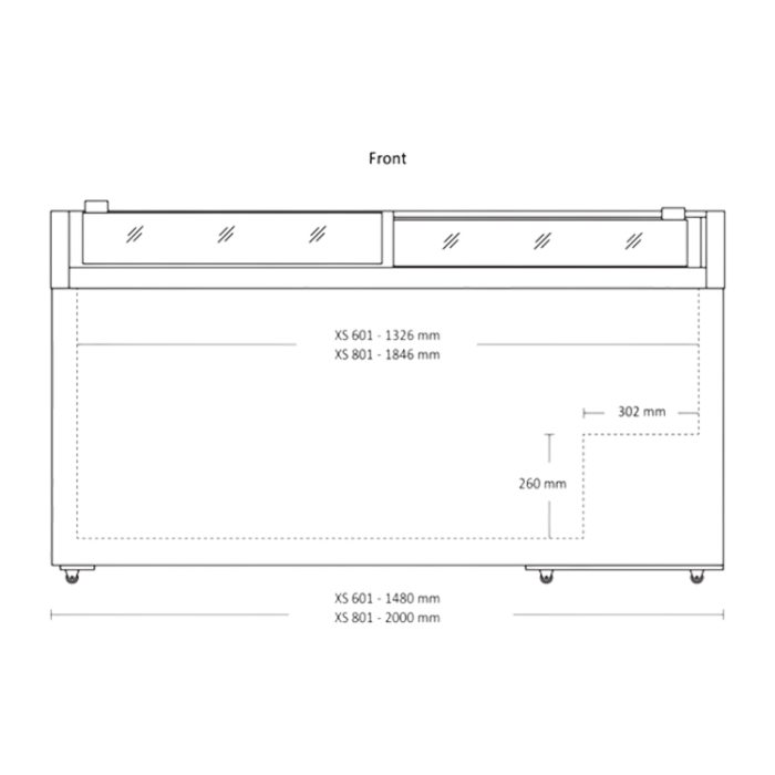 Scancool XS801 Dimension Front