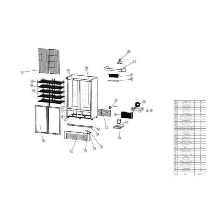Koolmax-KMC1300-Exploded-Drawing-