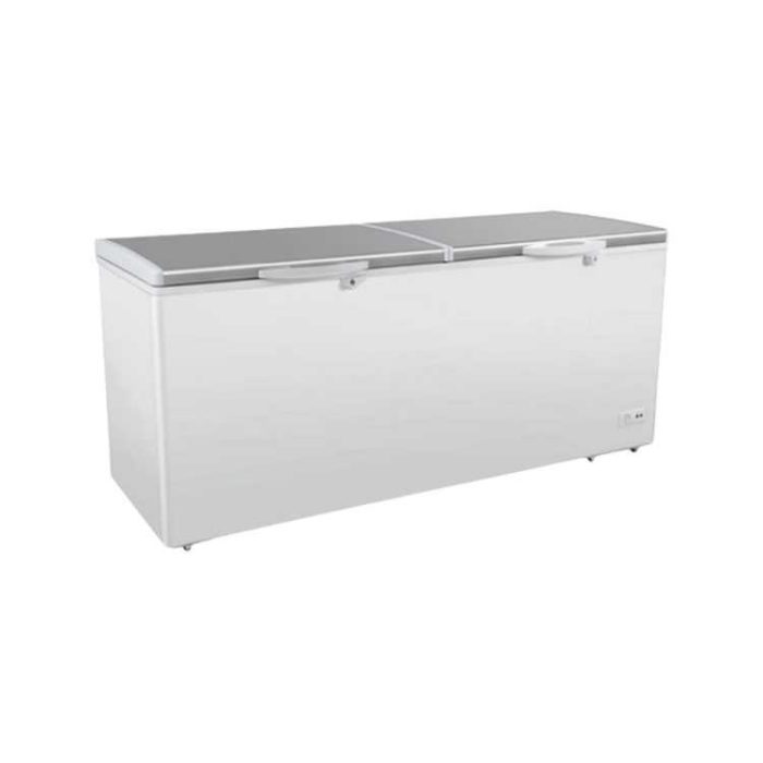 Koolmax KMCF650S- White Chest Freezer With Stainless Steel Lid