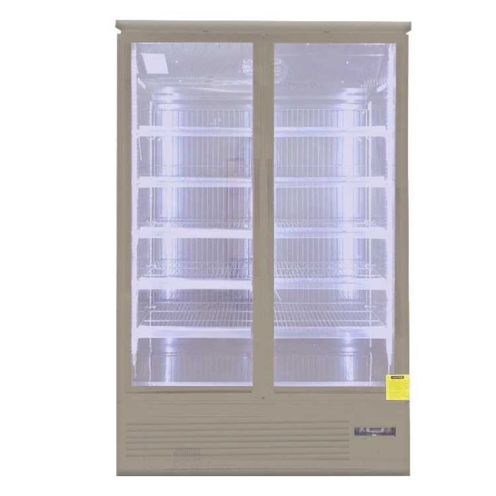 Koolmax KMF1300 – Double Glass Door Freezer (1250W X 740D X 2000H) Grey